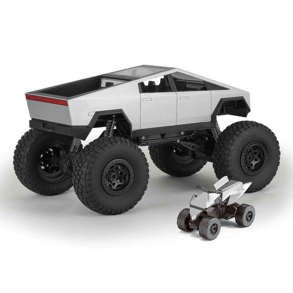 toylefun 18-inch RC truck front view shows bold cyber pickup design for off-road fun