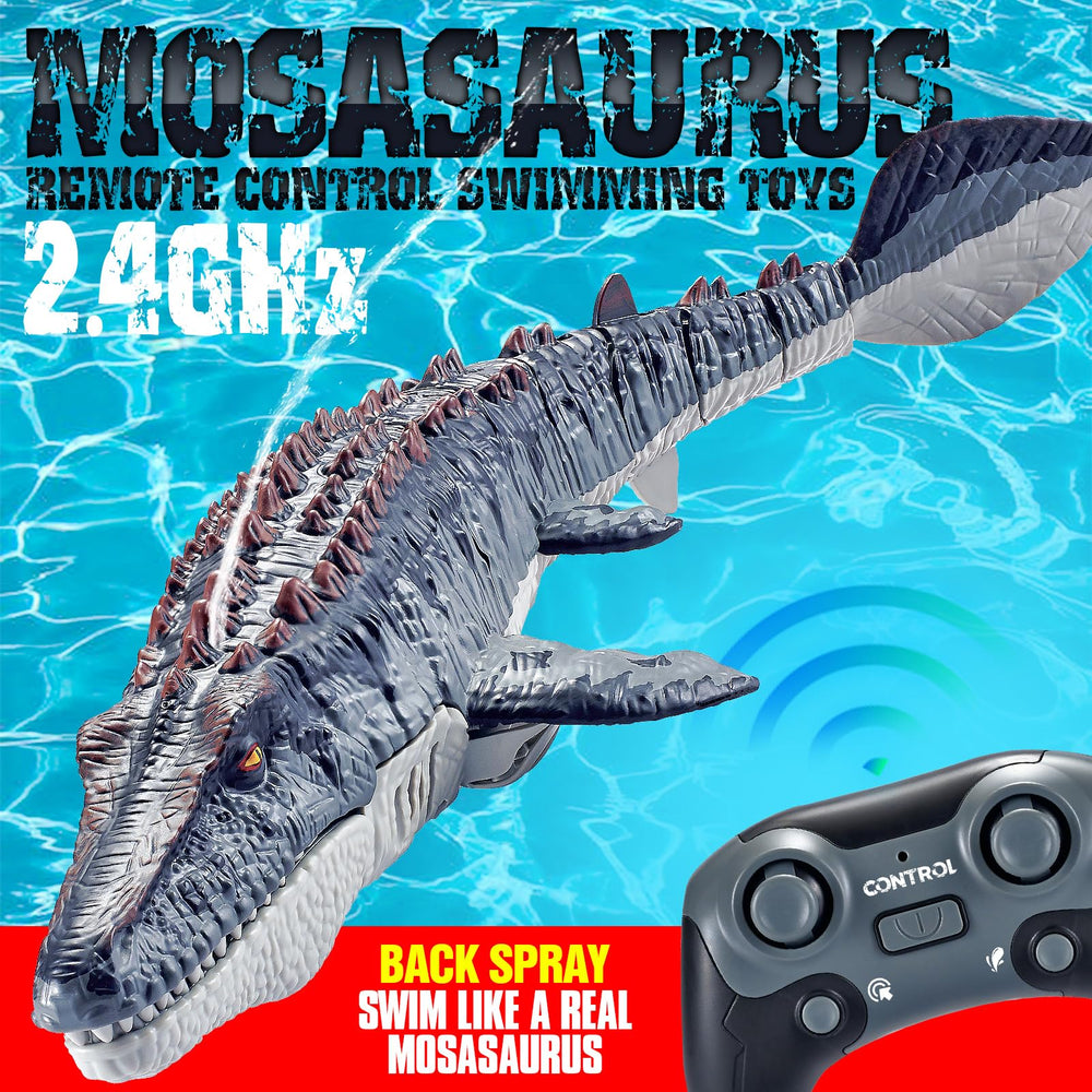 Toylefun Mosasaurus tail movement provides lifelike underwater propulsion
