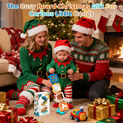 Toylfort travel-friendly busy board with handles keeps little hands busy on trips.