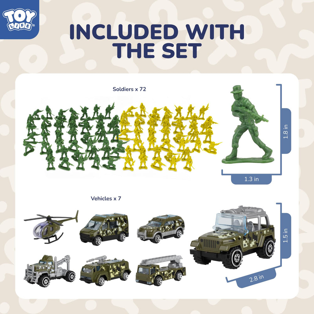 TOY Life Army Men diecast vehicles for durable battle scenes