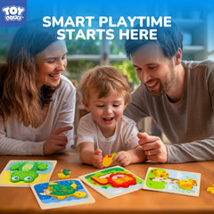 TOY Life frog piece: bright color supports visual recognition and grasping practice