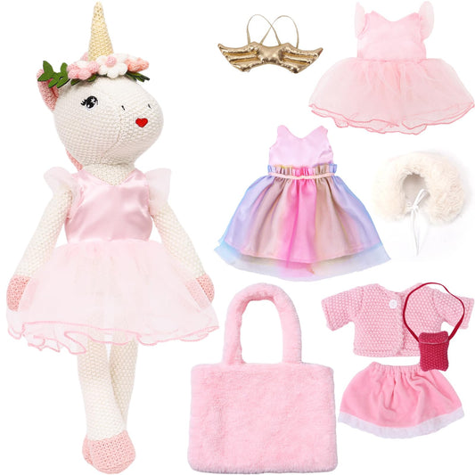 Toylink unicorn doll with ballerina dress, ideal for imaginative play.