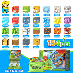 Toylogy dinosaur magnetic blocks Mine World build encourages imaginative construction