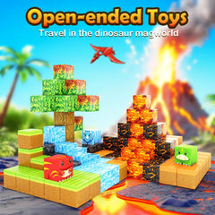 Toylogy MagWorld Dino Edition jungle-scene encouraging exploration and hands-on building