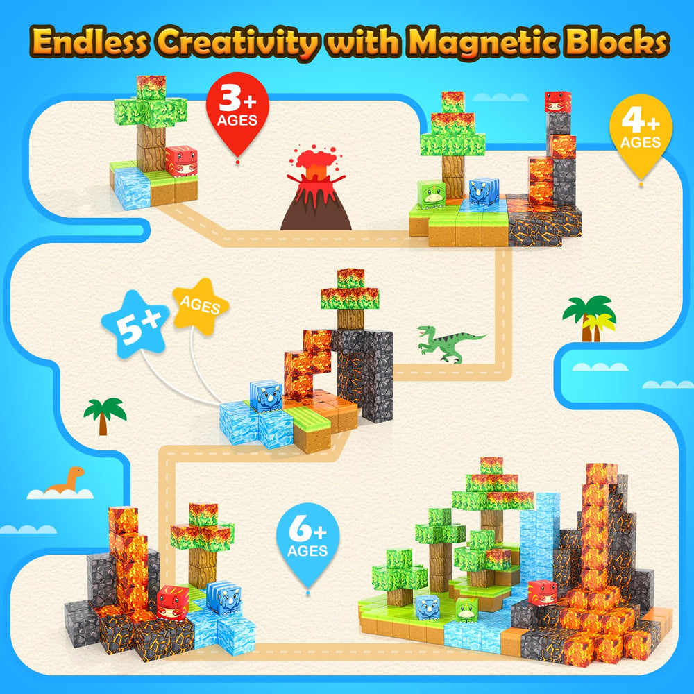 Toylogy MagWorld Dino Edition safety magnets ensure secure, durable play sessions