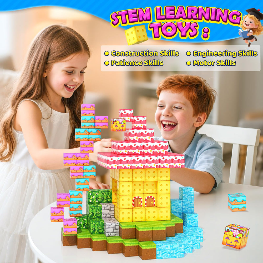 Toylogy Mine Magnet blocks set supports durable, safe building for little builders.