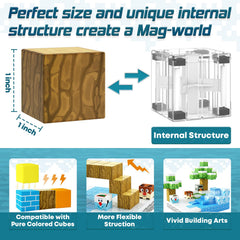 Toylogy magnetic blocks colorful pieces offer tactile, sensory-friendly building fun
