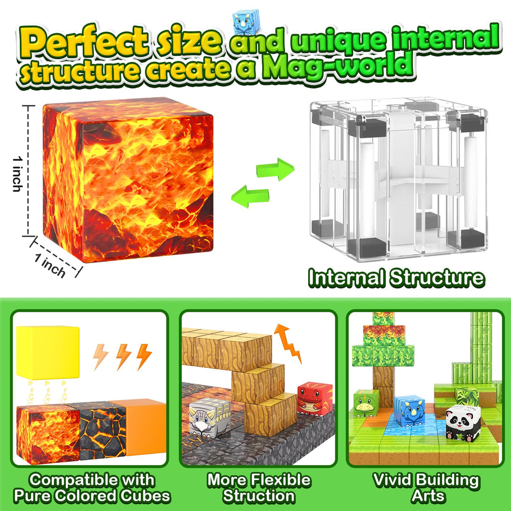 Toylogy magnetic blocks demonstrate magnetism through hands-on building.