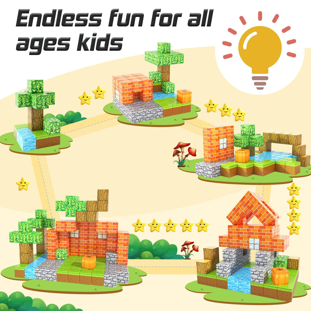 Toylogy magnetic blocks set ready for classroom STEM exploration and group play.