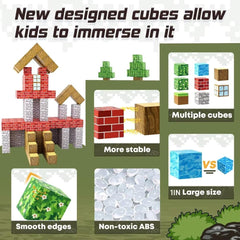Toylogy magnetic blocks uv-patterns highlight vivid patterns for imaginative designs