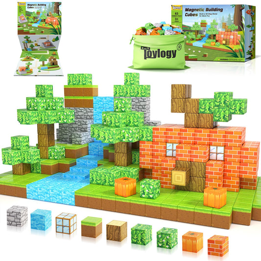Toylogy magnetic pumpkin mine front view showing a sturdy fortress for imaginative play.