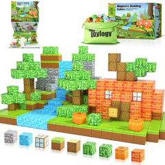 Toylogy magnetic pumpkin mine front view showing a sturdy fortress for imaginative play.