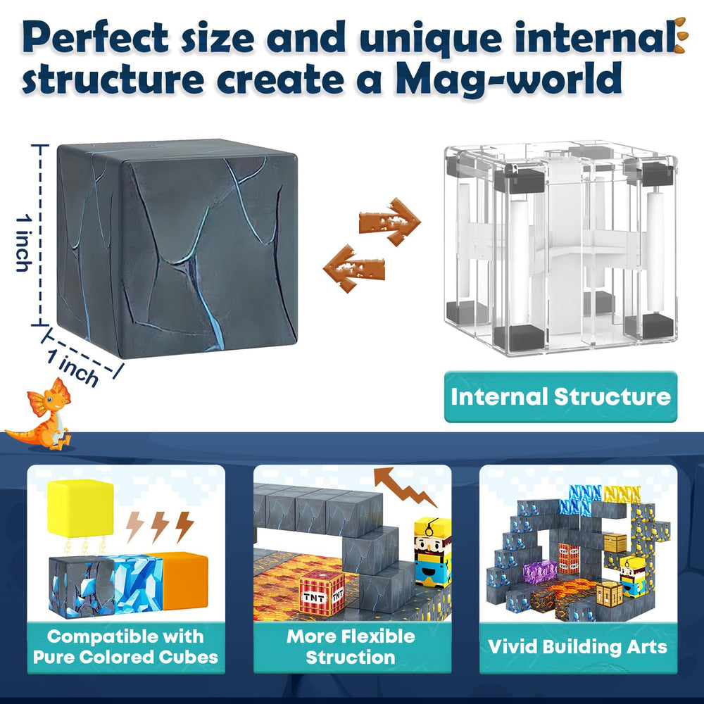 Toylogy safe non-toxic magnets ensure durable, kid-friendly construction play.