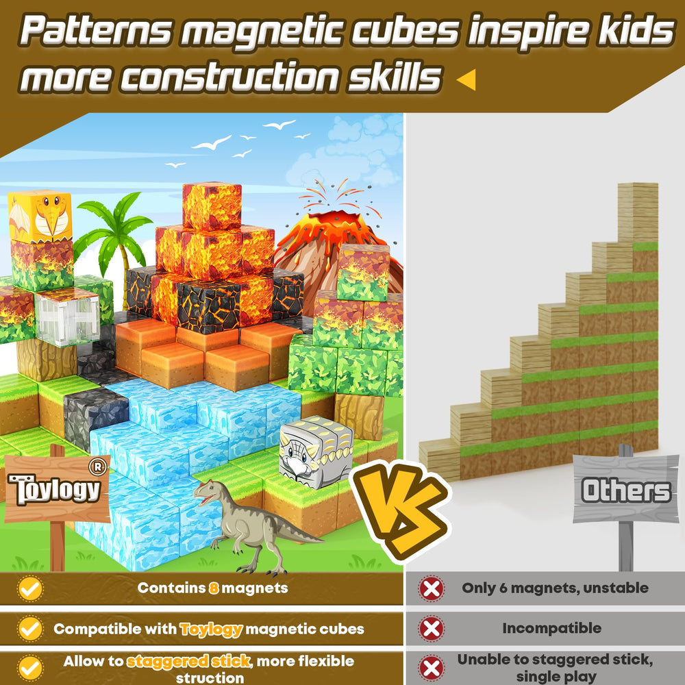 Toylogy Volcanic-Scape magnets teach hands on construction concepts