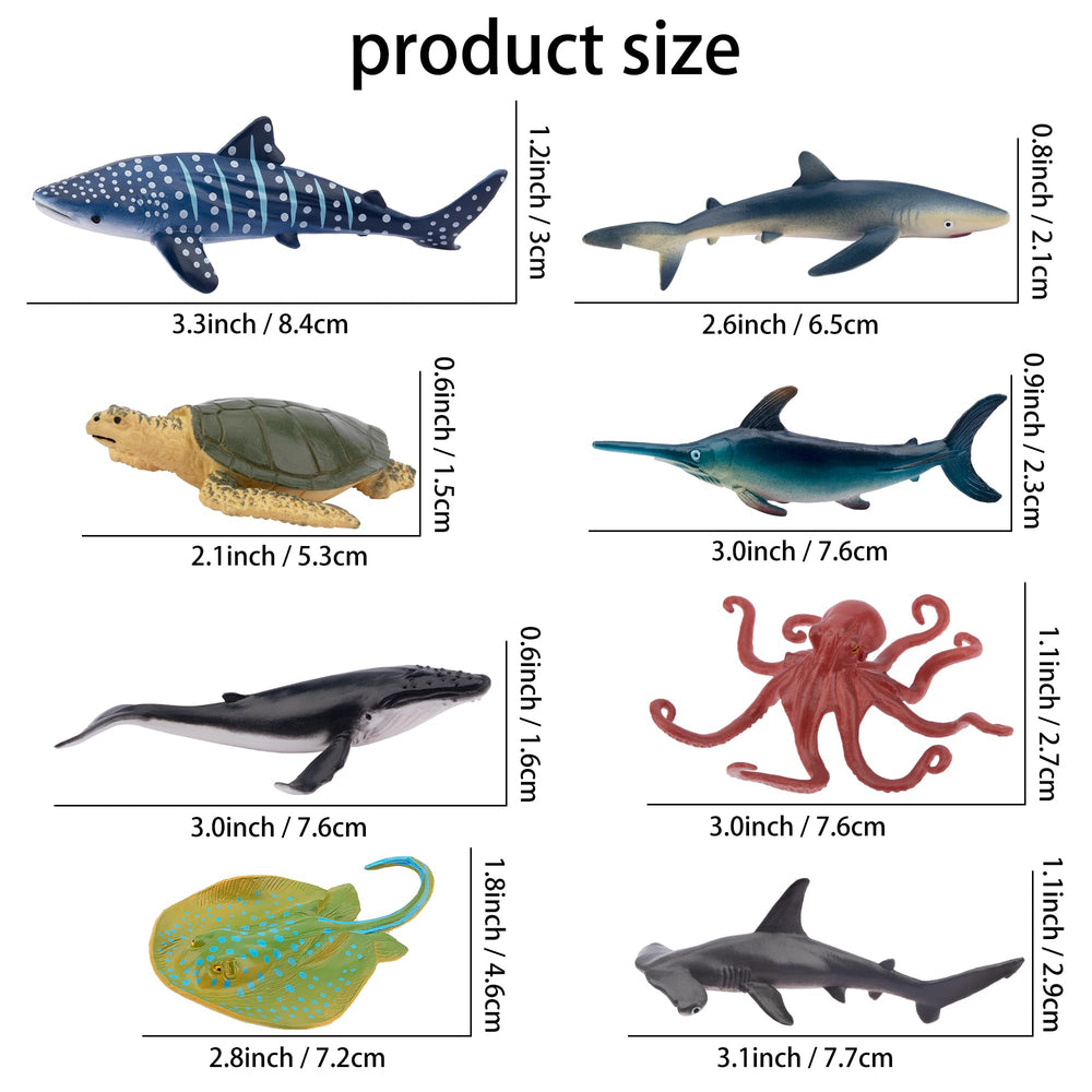 TOYMANY Blue Shark figurine for classroom displays and imaginative play