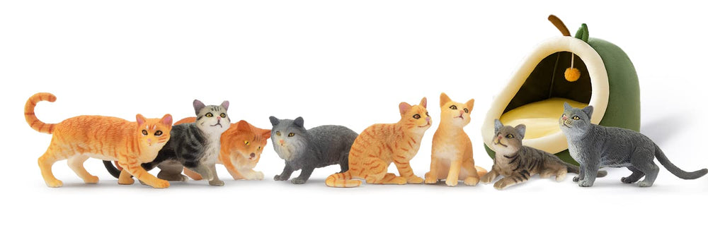 Toymany American Wirehair standing cat figurine adds realism to pretend play