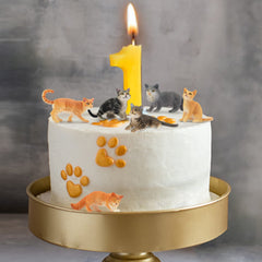Toymany cat cake topper figurines set for celebrations