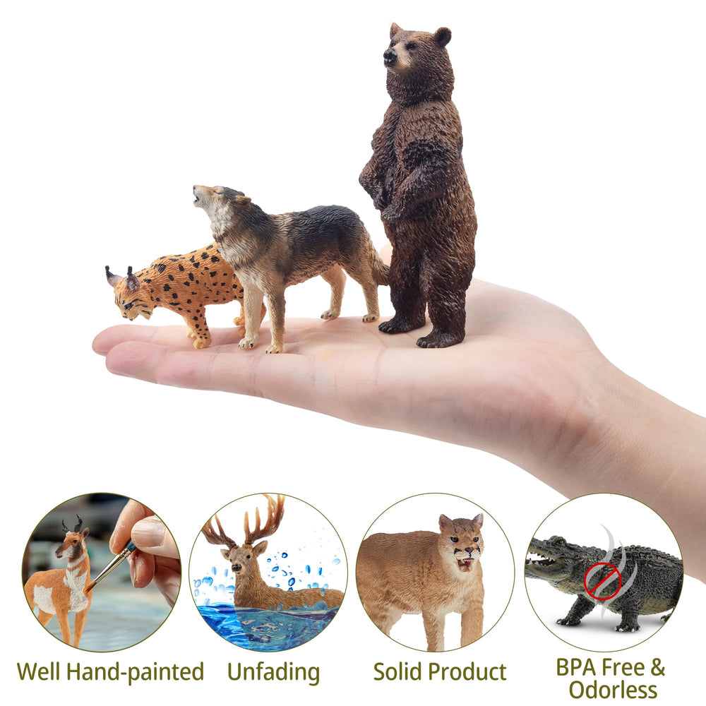 Toymany forest animal black bear figurine for storytelling and decoration