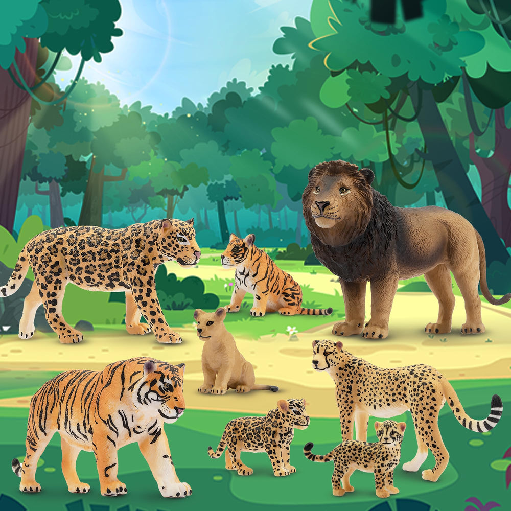 Toymany jungle animals set cake topper highlight scene