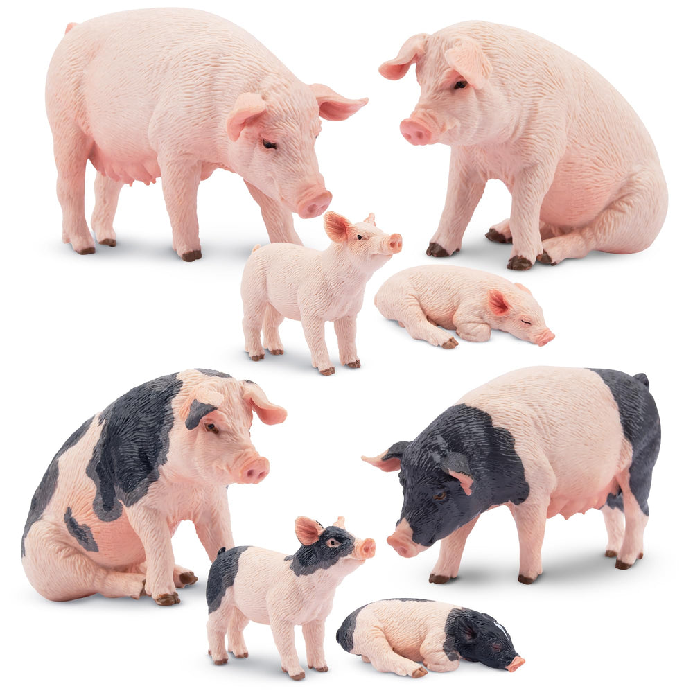 Toymany durable pig figures for desk decor and display in kids' rooms