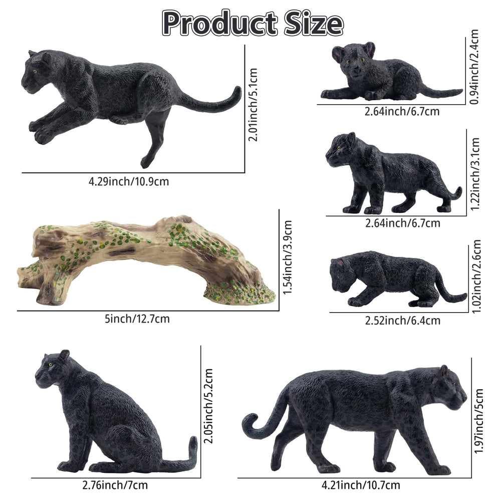 Toymany panther cub figure adds adorable detail for nurturing animal stories.