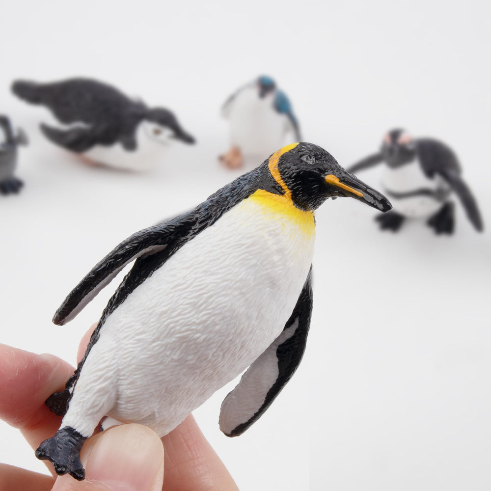 Toymany penguin figurines with realistic textures for educational play