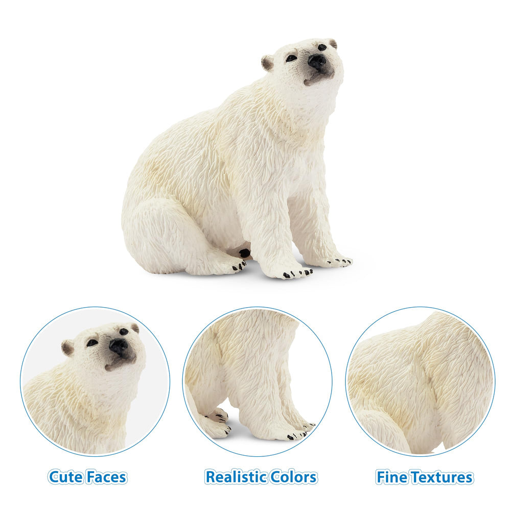 Toymany polar bear figures support educational play, storytelling, and crafts