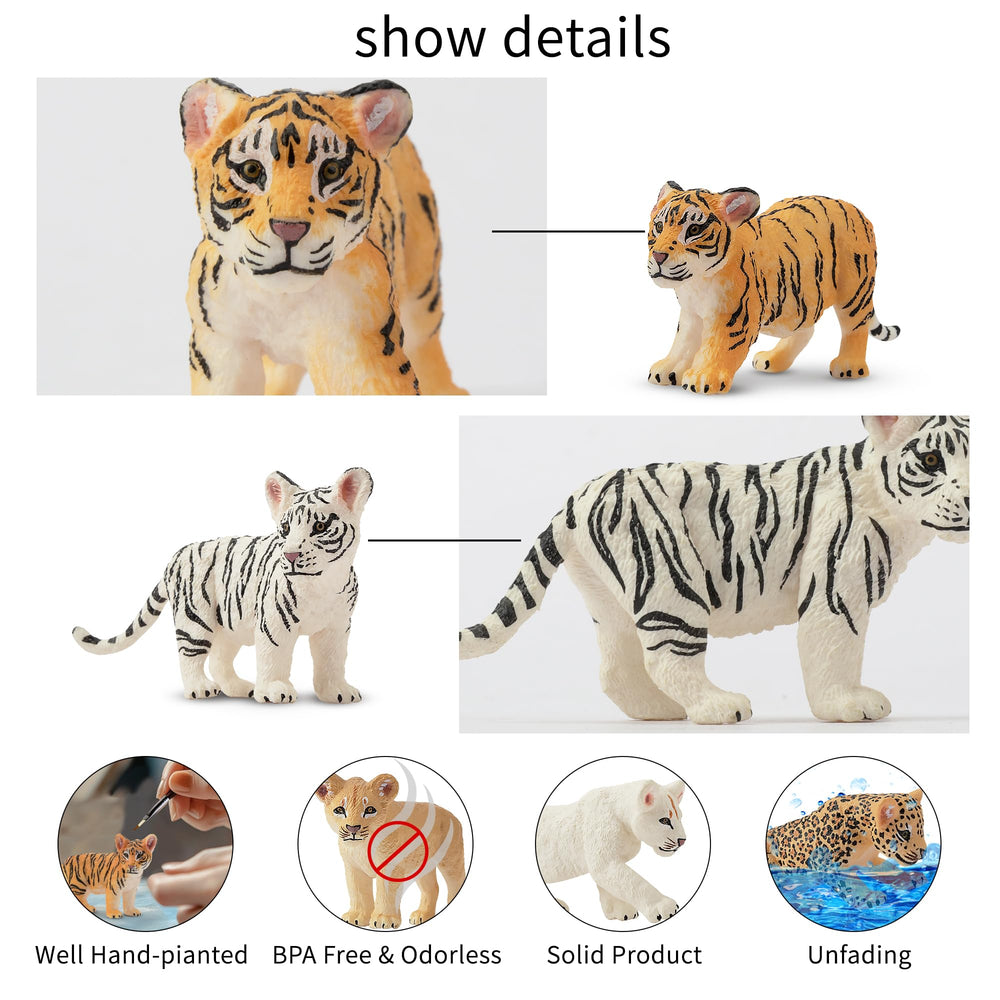 Toymany safari leopards figures set with realistic spots for playful exploration