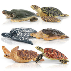 Toymany sea turtle figurines multicolor offer varied scenes for enrichment and display.