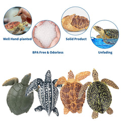 Toymany sea turtle figurines orange enhance imaginative play and ocean-themed decor.
