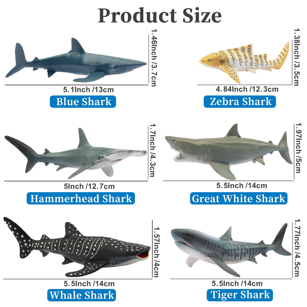 Toymany tiger shark figurine with vibrant colors for storytelling