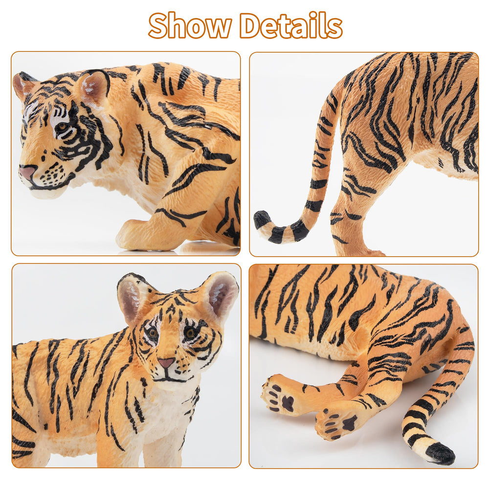 Toymany tiger cubs group supports early counting and friendly animal learning.