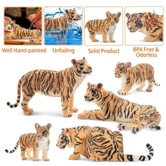 Toymany tiger set doubles as cake toppers for jungle themed celebrations.