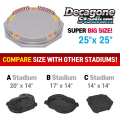 TOYMECA Decagon Stadium packaging indicates a gift-ready option for kids.