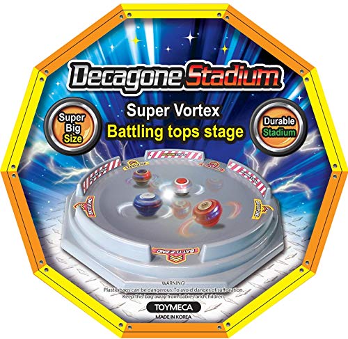 TOYMECA Decagon Stadium side view highlighting sturdy, lightweight, non-toxic plastic.