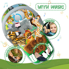 TOYMNI built-in music box highlights gentle tunes for car time.