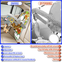 TOYMNI colorful fabric materials provide soft baby touch during travel.