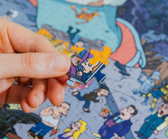 Toynk Futurama Bender vs Zoidberg puzzle on display after completion.