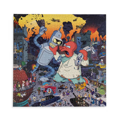 Toynk Futurama puzzle of city chaos scene—great centerpiece when finished.