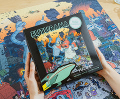 Toynk Futurama limited-edition puzzle box and artwork preview.