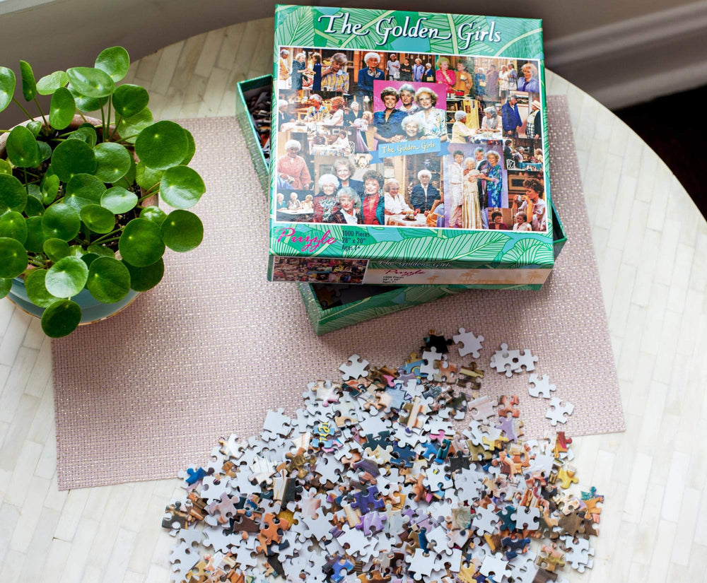 Toynk 28x20-inch completed puzzle display, ready to showcase after solving.