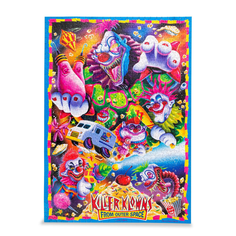 Toynk Killer Klowns puzzle front cover shows vibrant collectible artwork