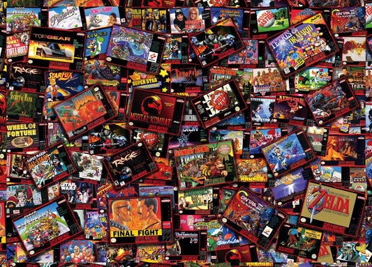 Toynk Super Never Ending Showdowns puzzle cover with retro game art for nostalgic enjoyment