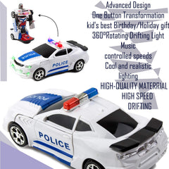 Toysery durable ABS plastic police car robot for rugged everyday play.