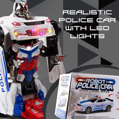 Toysery kids playing with police car robot sparks imaginative adventures.