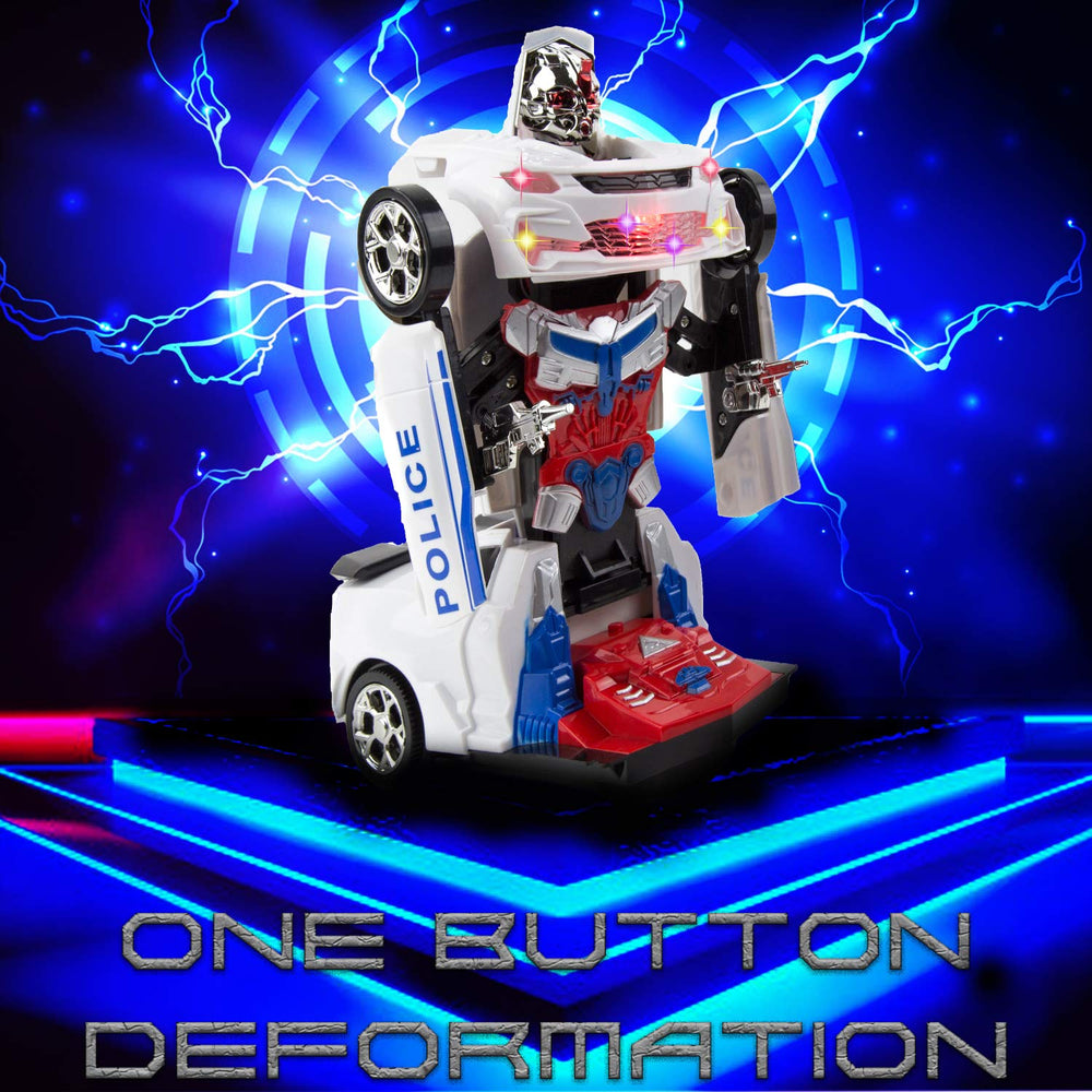 Toysery police car robot makes a great gift for curious kiddos.