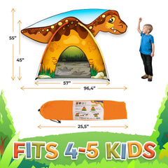 Toysical Dinosaur Discovery Tent back view shows sturdy design and durable materials