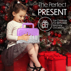 Toysical durable carrying case keeps tools organized for on-the-go play.