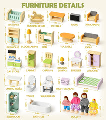 Toyssa dresser with drawers, adds realistic storage to dollhouse scenes