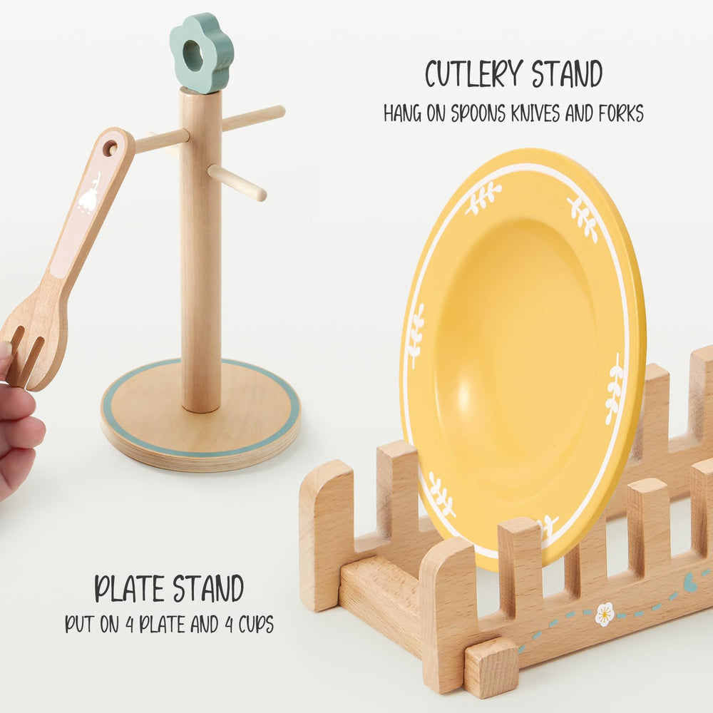 Toyssa soft-color wooden design protects small hands during play